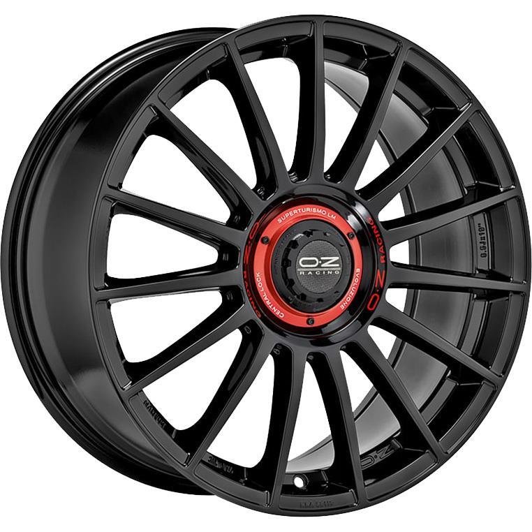 OZ Racing Superturismo Evoluzione 2021 Gloss Black + Red Lettering 8x18/5x114.3 D75 ET45  